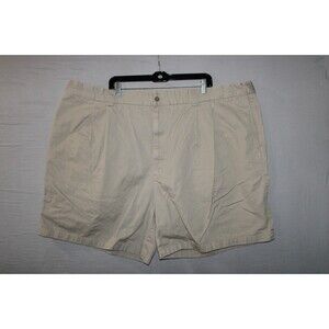George Foreman Mens 52 Beige Pleated Chino Shorts Vintage